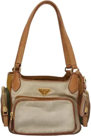 Prada Femme, Pre-owned, , Taille: ONE Size Pre-owned Toile sacs-main