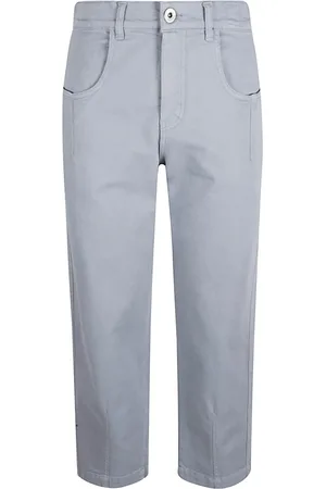 ELEVENTY Femme, Pantalons, Bleu, Taille: 34 FR Pantalon en coton et élasthanne Made in Italy
