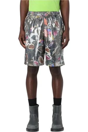 Acne Studios Homme, Shorts, Multicolore, Taille: M Shorts Imprimé Floral Noir Coupe Élégante