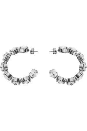 FORTE FORTE Femme, Accessoires, Gris, Taille: ONE Size Décoration en Cristal Boucles d