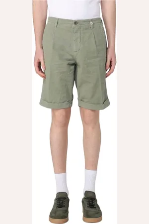 MYTHS Homme, Shorts, Vert, Taille: M Polyvalent Sable Casual Relaxed Fit Shorts