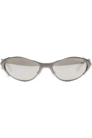 Acne Studios Unisex, Accessoires, Gris, Taille: ONE Size Lunettes de Soleil Argent avec Verres en Nylon