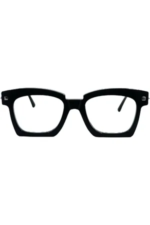 KUBORAUM Unisex, Accessoires, Noir, Taille: ONE Size Lunettes de soleil carrées uniques avec verres ronds
