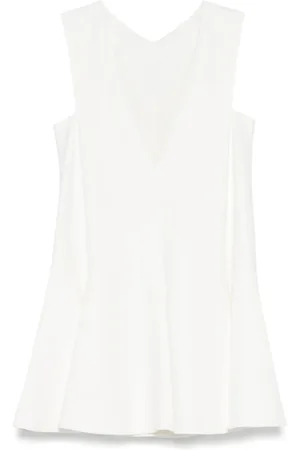 Khaite Femme, Robes, Blanc, Taille: 36 FR Mini Robe Blanche Col en V