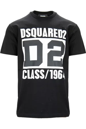 Dsquared2 Homme, Tops, Noir, Taille: S T-shirt Homme en Coton avec Imprimé Graphique