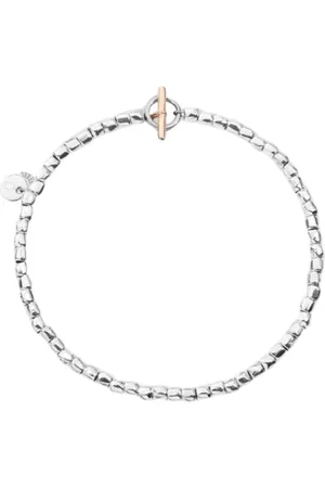 Dodo Femme, Accessoires, Gris, Taille: M Elegant Beaded Bracelet with Toggle Clasp