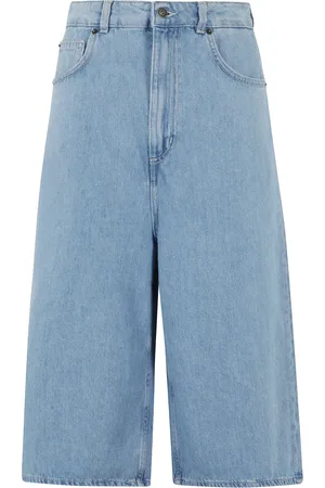 Fiorucci Femme, Shorts, Bleu, Taille: W27 Shorts en denim Bermuda taille haute