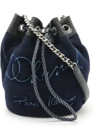 CHANEL Femme, Pre-owned, Noir, Taille: ONE Size Pre-owned Toile sacs-chanel