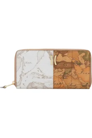ALVIERO MARTINI 1A CLASSE Femme, Accessoires, Multicolore, Taille: ONE Size Portefeuille à fermeture éclair Geo Mix Naturel