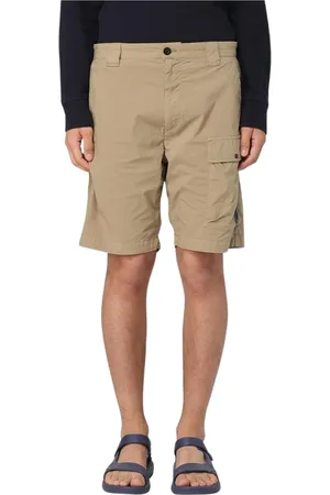 C.P. Company Homme, Shorts, Vert, Taille: S Short Cargo Bleu avec Fermeture Éclair