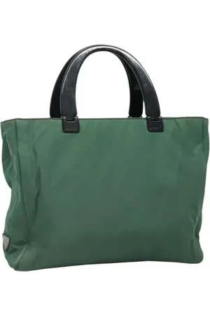 Prada Femme, Pre-owned, Vert, Taille: ONE Size Pre-owned Nylon sacs-main