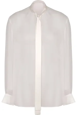 Dolce & Gabbana Femme, Blouses et Chemises, Blanc, Taille: 40 FR Chemise en Soie à Col