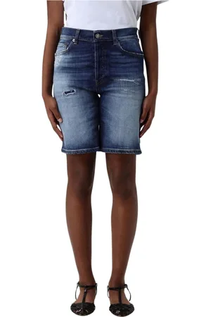 Dondup Femme, Shorts, Bleu, Taille: W29 Shorts en Jean Taille Haute Chic