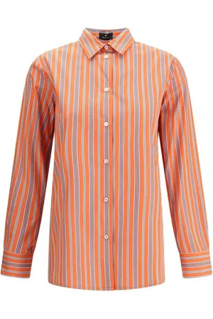 Etro Femme, Blouses et Chemises, Multicolore, Taille: 36 FR Chemise en coton rayée avec fente arrière