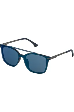 Police Unisex, Accessoires, Bleu, Taille: 53 MM Lunettes de soleil en métal bleu