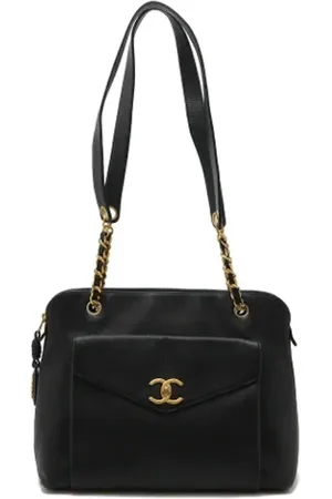 CHANEL Femme, Pre-owned, Noir, Taille: ONE Size Pre-owned Cuir sacs-ports-paule