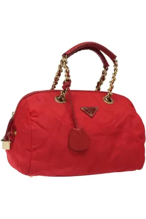 Prada Femme, Pre-owned, Rouge, Taille: ONE Size Pre-owned Nylon sacs-main