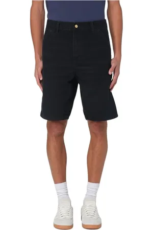 Carhartt Homme, Shorts, Noir, Taille: W33 Noir Genou Court Élégant