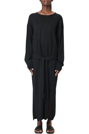 LEMAIRE Femme, Robes, Noir, Taille: 40 FR Robe Midi en Tricot Noir