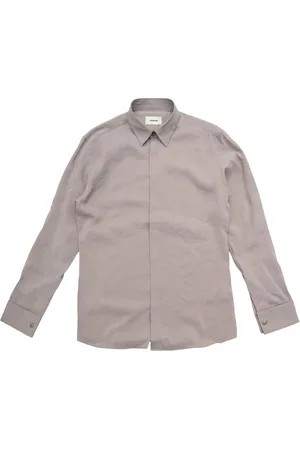 A PAPER KID Homme, Chemises, Gris, Taille: L Chemise à Manches Longues Tabasco