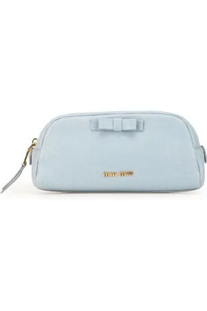 Miu Miu Femme, Pre-owned, Bleu, Taille: ONE Size Pre-owned Cuir trousses-de-toilette