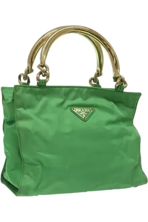 Prada Femme, Pre-owned, Vert, Taille: ONE Size Pre-owned Nylon sacs-main
