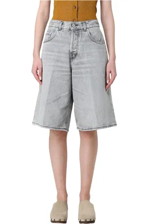 haikure Femme, Shorts, Gris, Taille: W28 Shorts en Denim Gris Déchiré