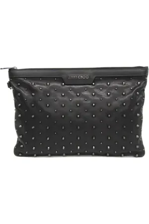 Jimmy Choo Femme, Pre-owned, Noir, Taille: ONE Size Pre-owned Cuir pochettes-minaudieres