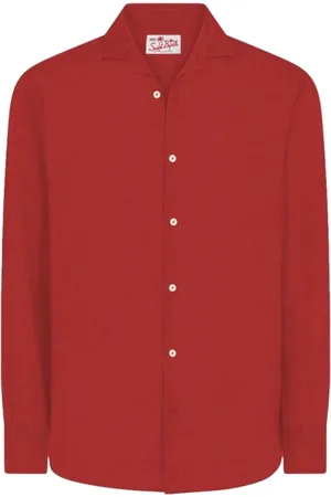 MC2 SAINT BARTH Homme, Chemises, Rouge, Taille: XL T-shirt en lin