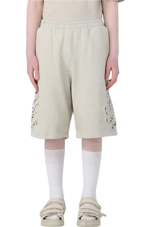 44 Label Group Homme, Shorts, Blanc, Taille: L Bermuda avec logo pour homme