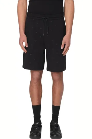 Emporio Armani Homme, Shorts, Noir, Taille: XL Shorts Noirs avec Logo Aigle Homme