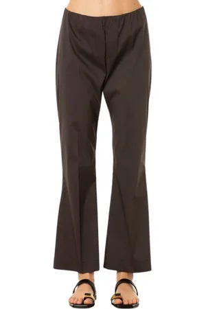 LIVIANA CONTI Femme, Pantalons, Brun, Taille: 42 FR Pantalon en coton couleur Magma