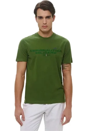 Aeronautica Militare Homme, Tops, Vert, Taille: XL T-shirt en coton de différentes couleurs