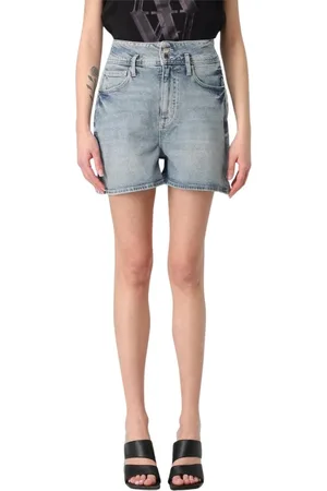 Armani Exchange Femme, Shorts, Bleu, Taille: W27 Short en Denim Stone Washed