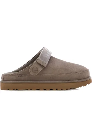 UGG Femme, Chaussures, Gris, Taille: 40 EU Sandales Grises en Daim avec Bride Réglable