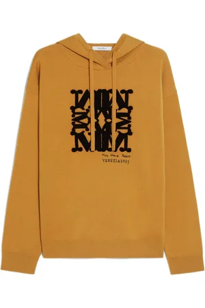 Max Mara Femme, Sweatshirts et sweats à capuche, Jaune, Taille: 36 FR Pull Jaune avec Capuche et Logo