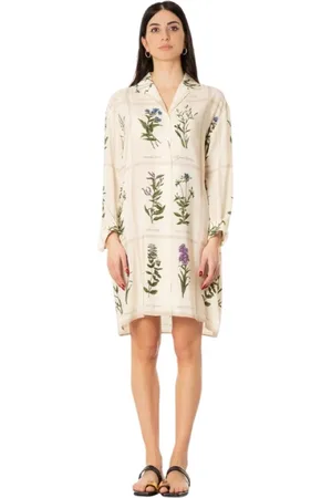 Max Mara Femme, Robes, , Taille: 38 FR Robe Chemisier en Soie - Imprimé Floral