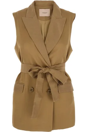 Twin-Set Femme, Vestes, , Taille: 36 FR Gilet à double boutonnage avec revers pointus