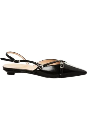 BIANCA DI Femme, Chaussures, Noir, Taille: 37 EU Sandale Slingback en Vernis Noir