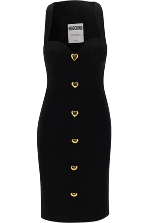 Moschino Femme, Robes, Noir, Taille: 36 FR Robe Noire Coeur