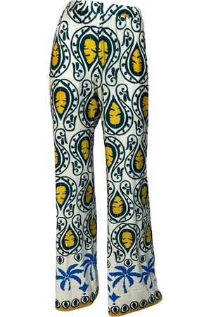 Ana Alcazar Femme, Pantalons, Multicolore, Taille: 40 FR Motif Floral Taille Haute Pantalon Large Bleu