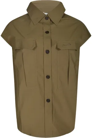 P.A.R.O.S.H. Femme, Blouses et Chemises, Vert, Taille: 38 FR Collection Chemises Beige