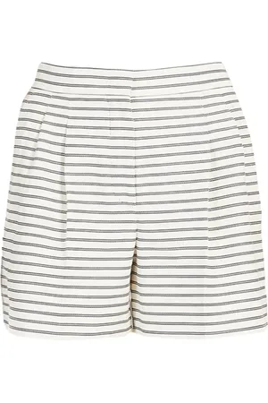 Max Mara Femme, Shorts, Gris, Taille: 34 FR Short à Rayures Élégant