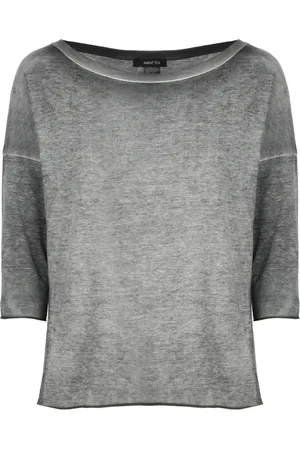 AVANT TOI Femme, Tops, Gris, Taille: 42 FR T-shirt Gris en Coton avec Col Rond