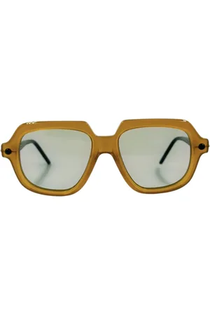 KUBORAUM Unisex, Accessoires, Jaune, Taille: ONE Size Lunettes de soleil style Aviator carré