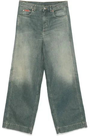 MARTINE ROSE Homme, Jeans, Bleu, Taille: M Jean en denim stone lavé avec détail logo