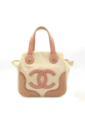 CHANEL Femme, Pre-owned, Rose, Taille: ONE Size Pre-owned Toile cabas