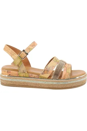 ALVIERO MARTINI 1A CLASSE Femme, Chaussures, , Taille: 39 EU Sandales avec Carte Géo