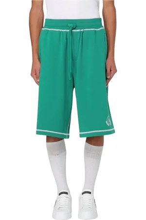 Dolce & Gabbana Homme, Shorts, Vert, Taille: S Shorts Verts avec Détails Contrastants