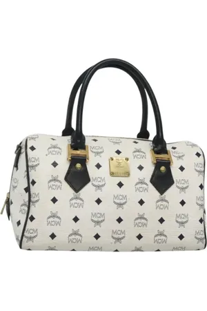 MCM Femme, Pre-owned, Blanc, Taille: ONE Size Pre-owned Cuir sacs-main